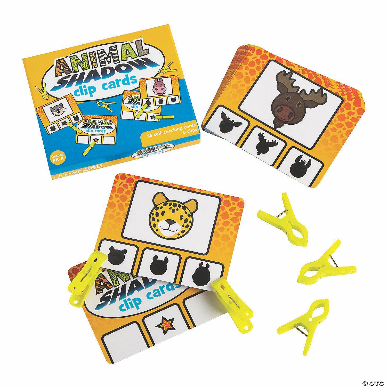 Science | Animal Shadow Matching Clip Cards