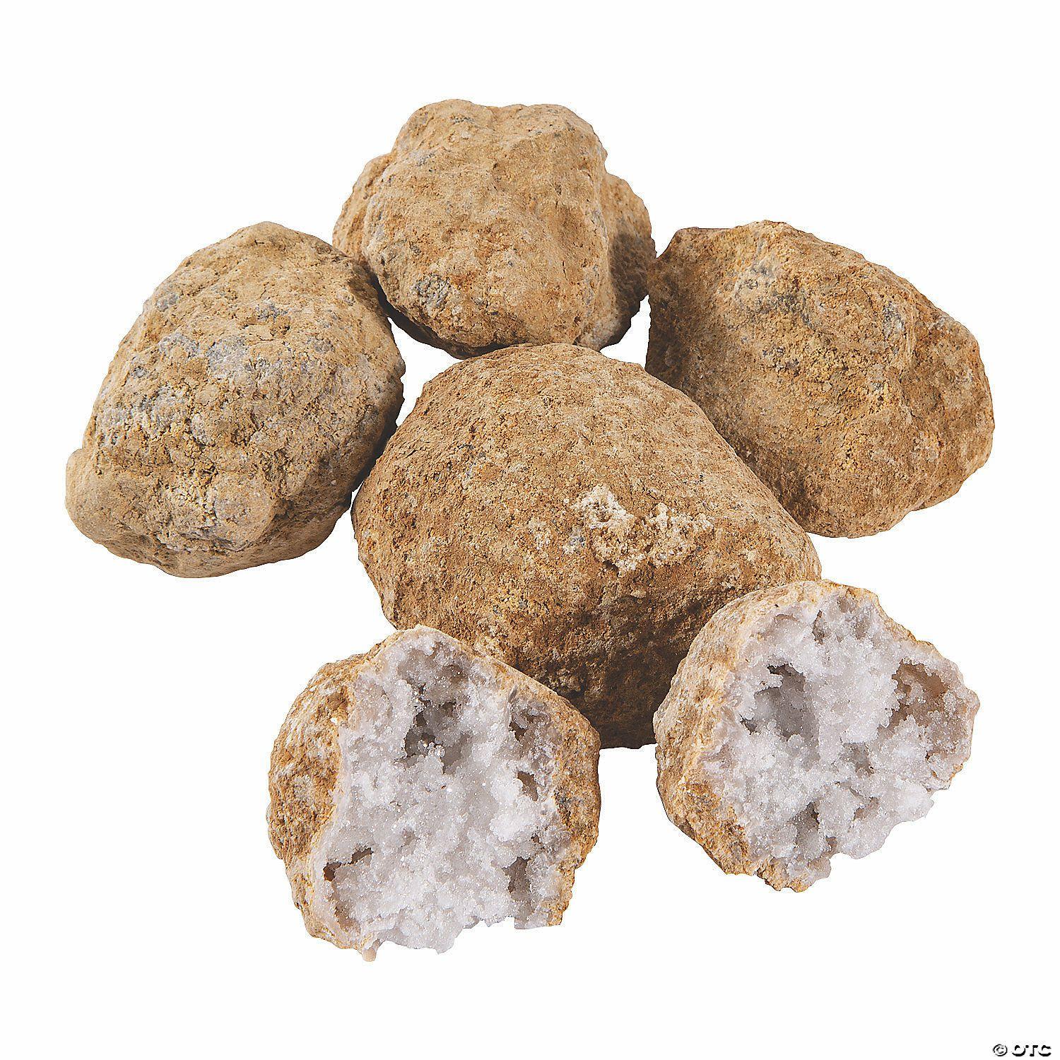 Science | Break-Your-Own Natural Geodes with Colored Rock & Sparkling Chrystals – 12 Pc.