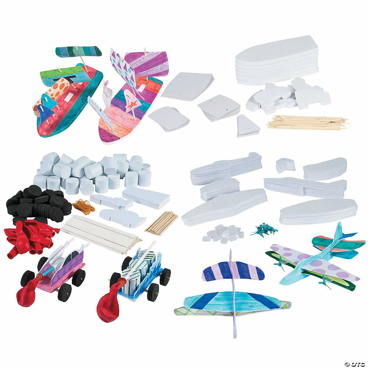 Science | Buy All & Save DIY STEAM Transportation Activity Learning Challenge Kits – 30 Pc.