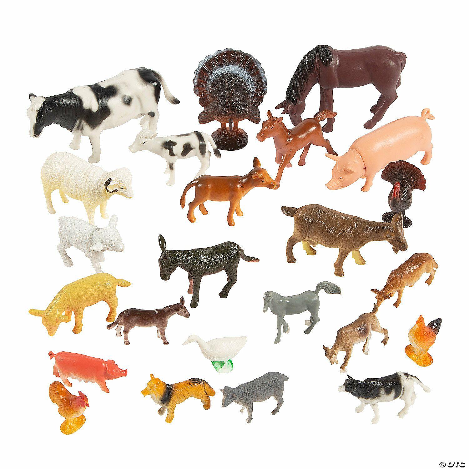 Science | Mini Farm Animal Figures – 24 Pc.