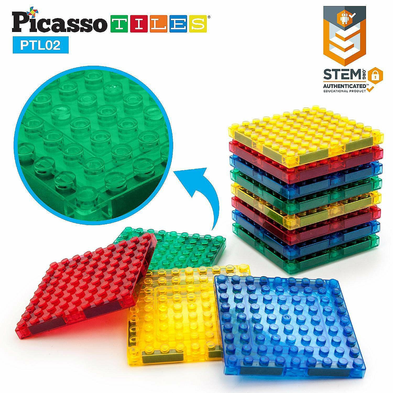 Science | PicassoTiles 12 Pack Magnetic Building Brick Combo Tile PTL02