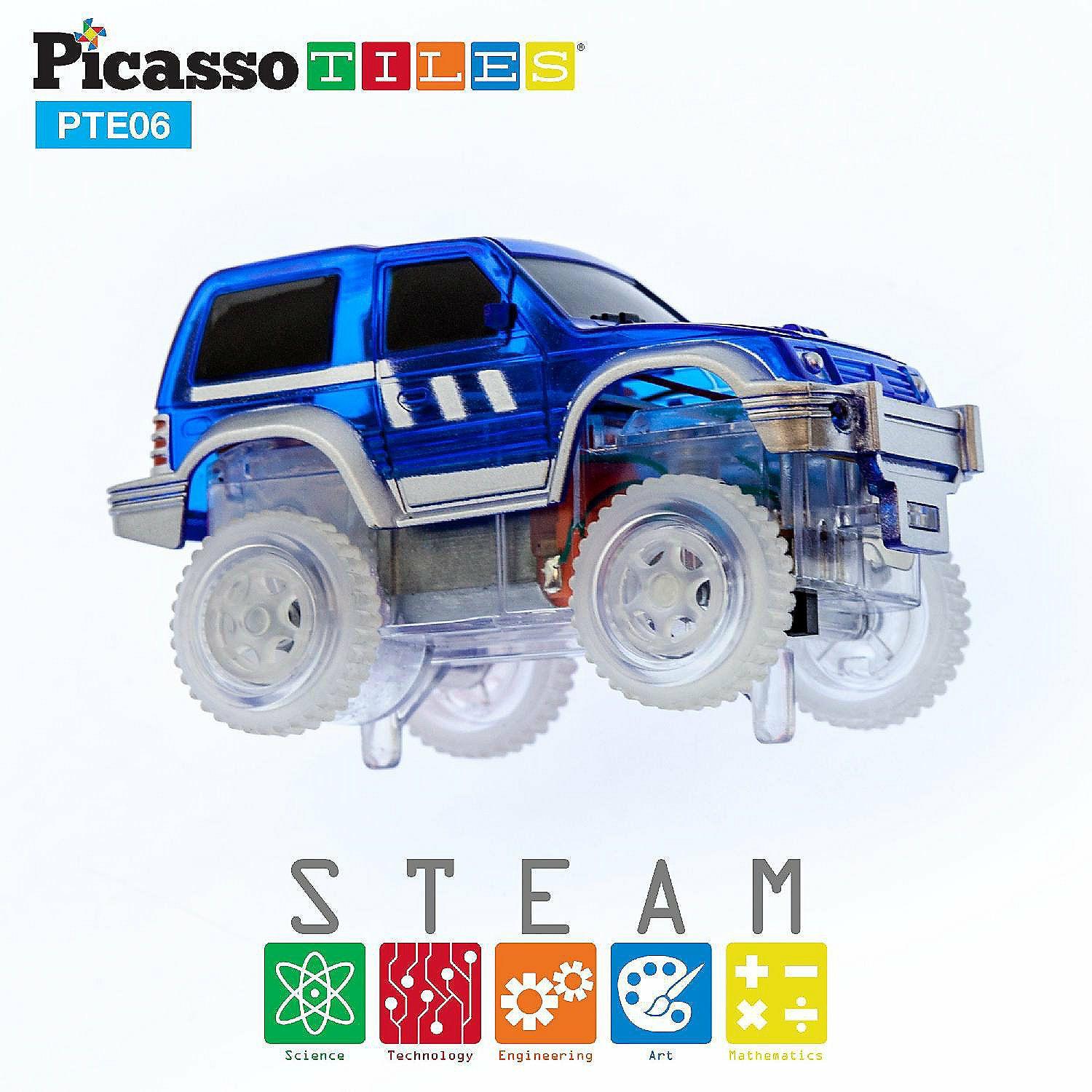 Science | PicassoTiles 2 Pack Cars for Race Track PTE05