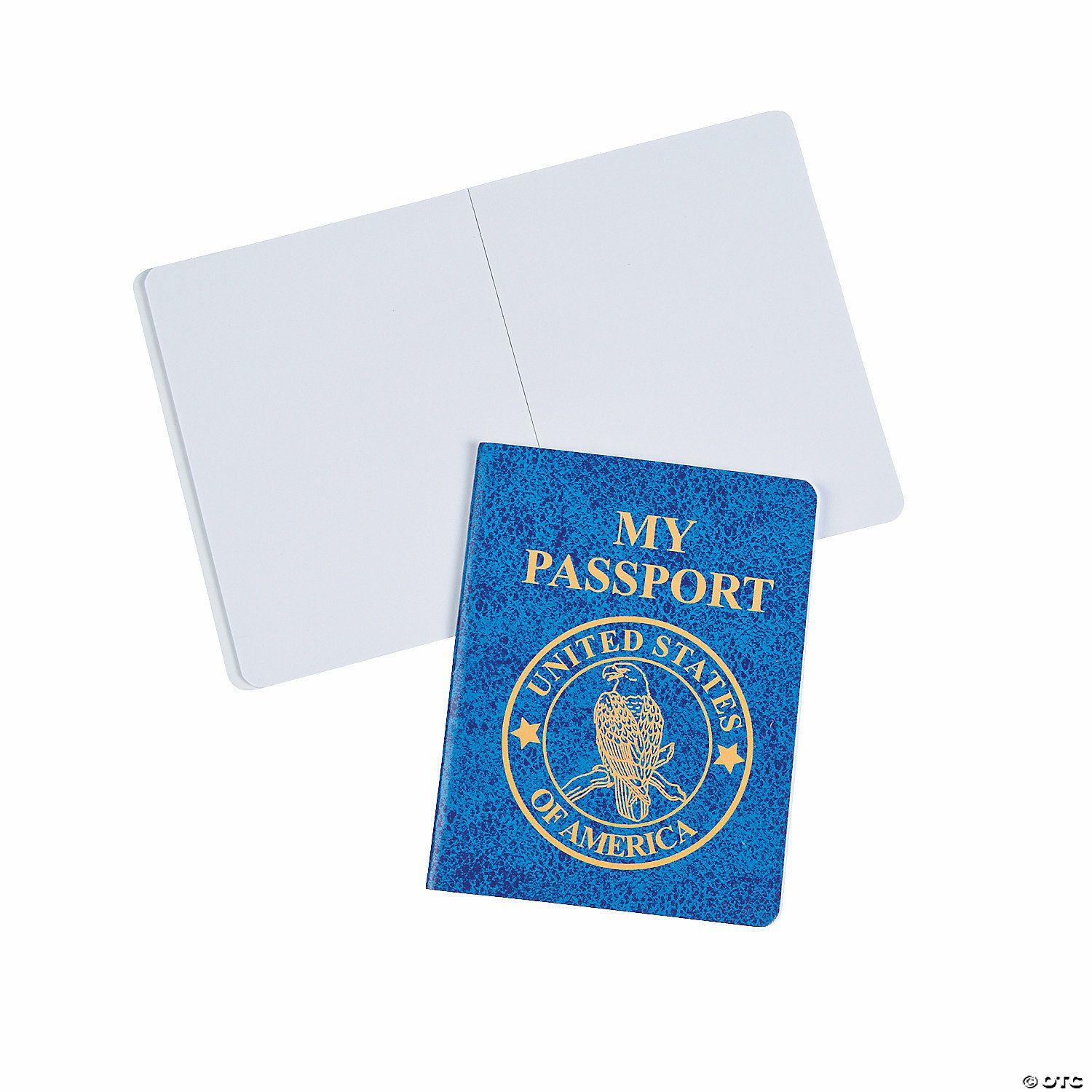 Social Studies | 3 1/2″ x 4 1 2″ My Passport Blue & Gold Paper Notebooks – 24 Pc.