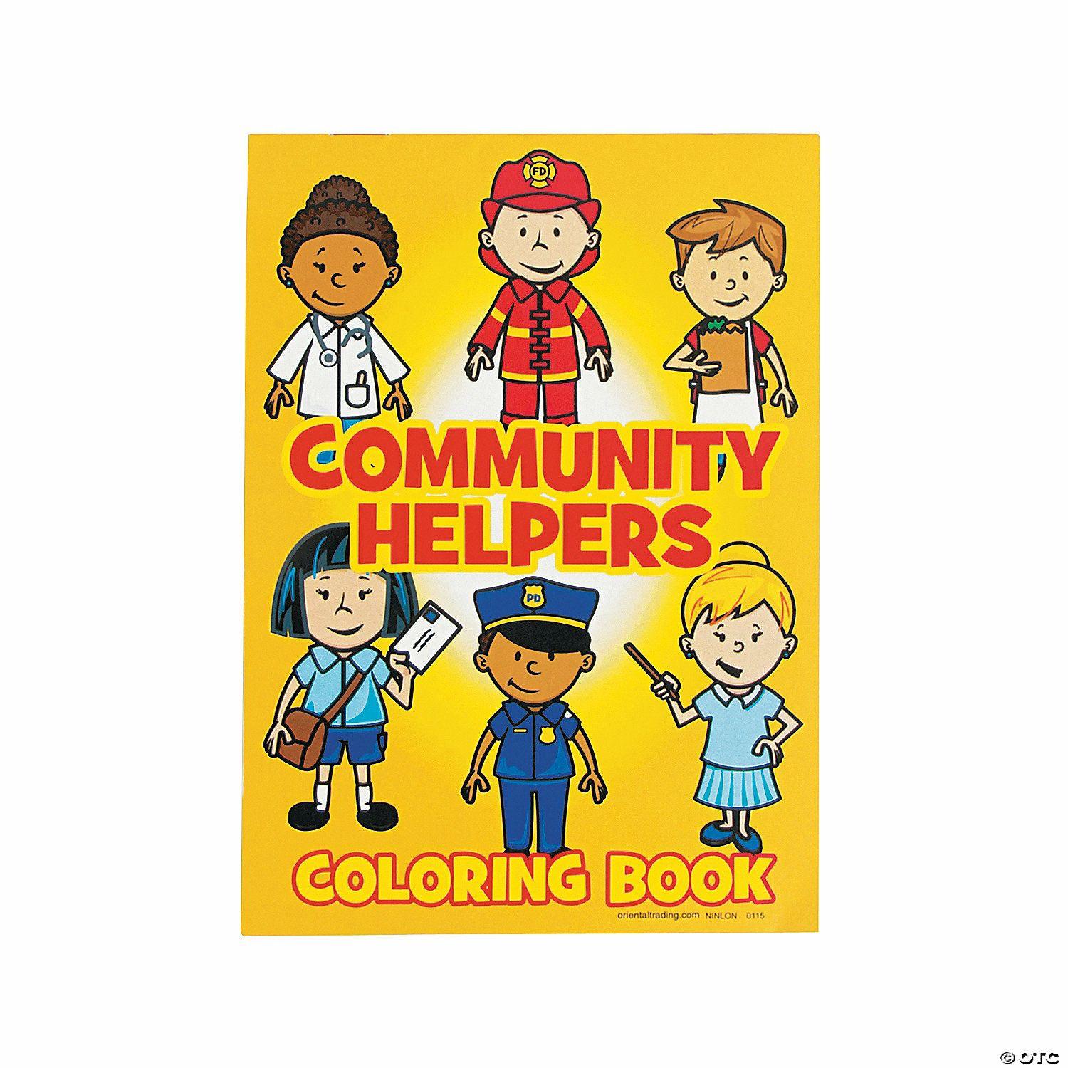 Social Studies | 5″ x 7″ Community Helpers Paper Coloring Books – 24 Pc.