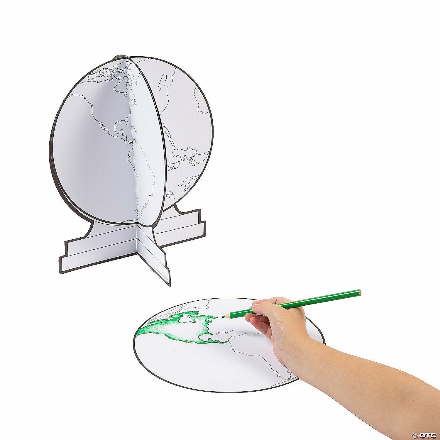 Social Studies | Color Your Own 3D Globes – 12 Pc.