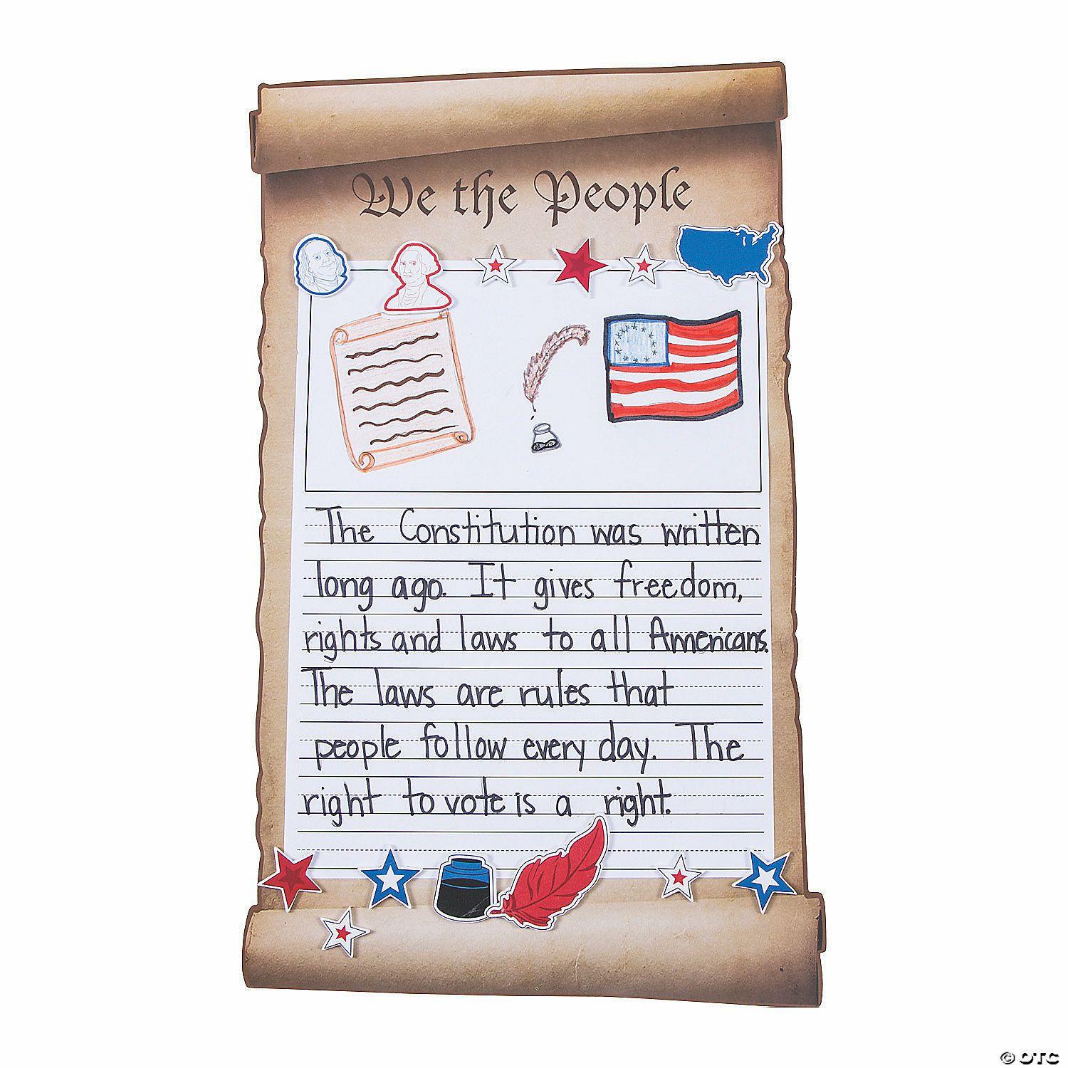 Social Studies | Constitution Writing Prompt Craft Kit – Makes 12