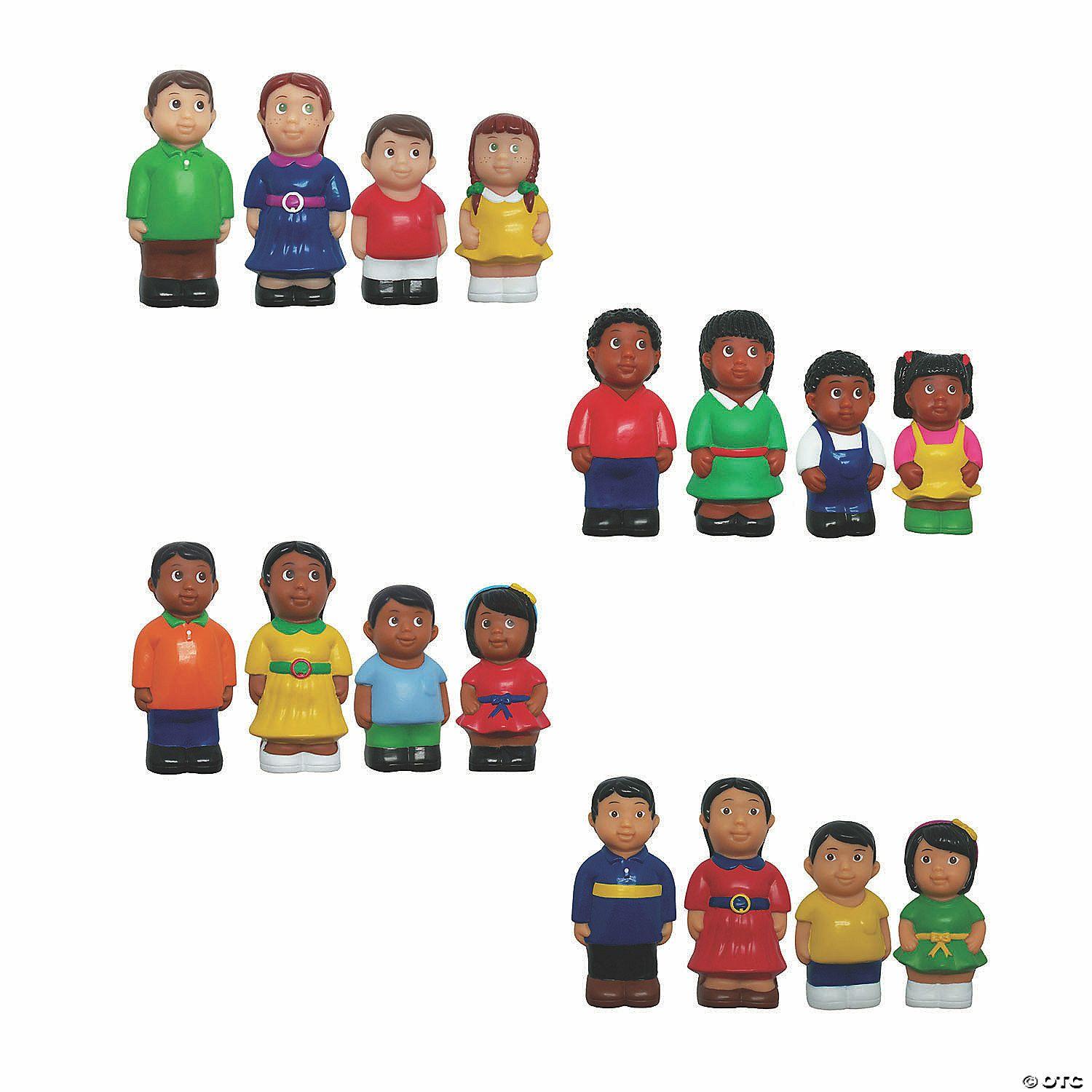 Social Studies | Ethnic Family Figures, Set of 16