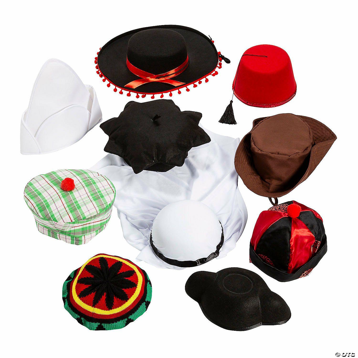 Social Studies | Hats Around the World Assortment – 10 Pc.