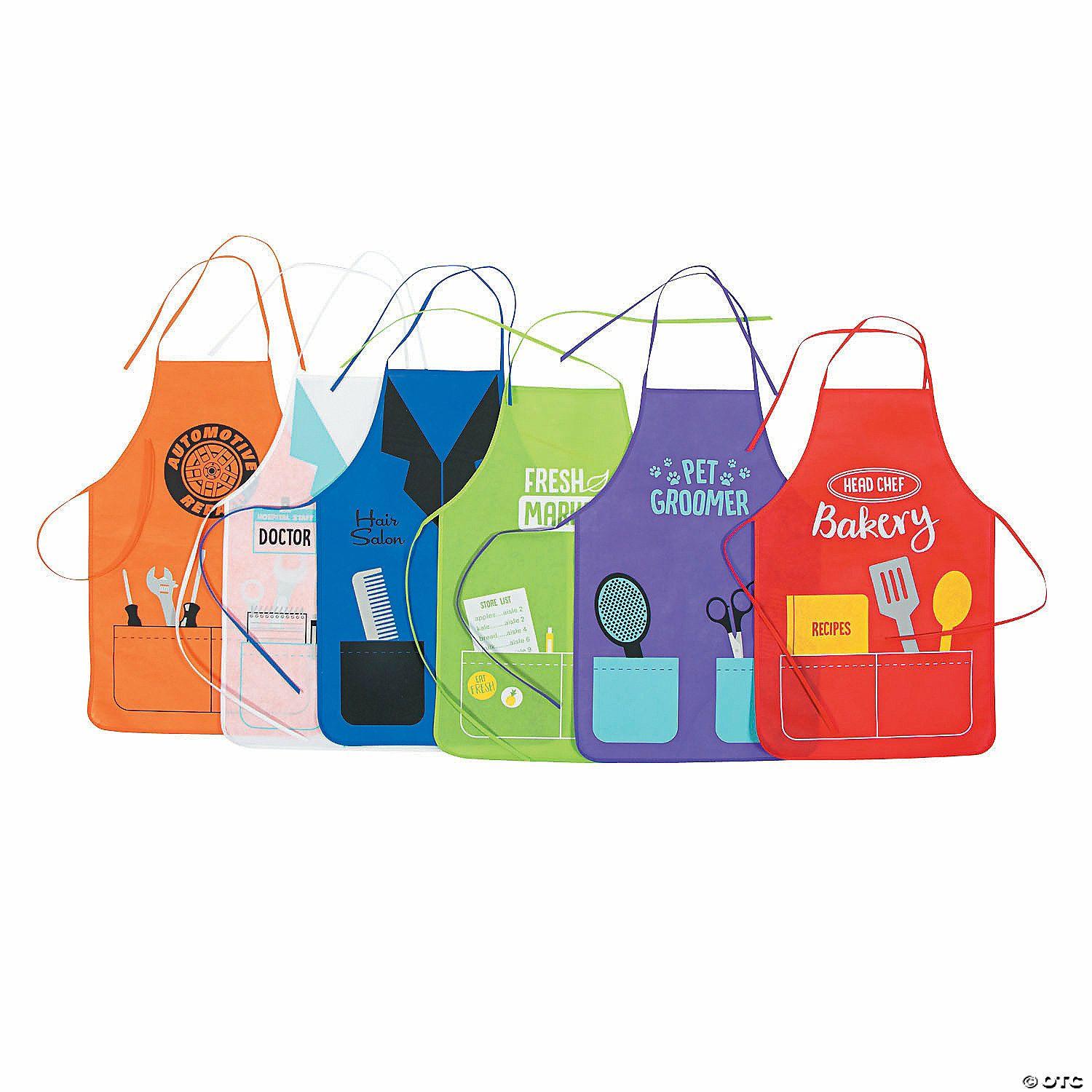 Social Studies | Kids Career Printed Aprons – 12 Pc.