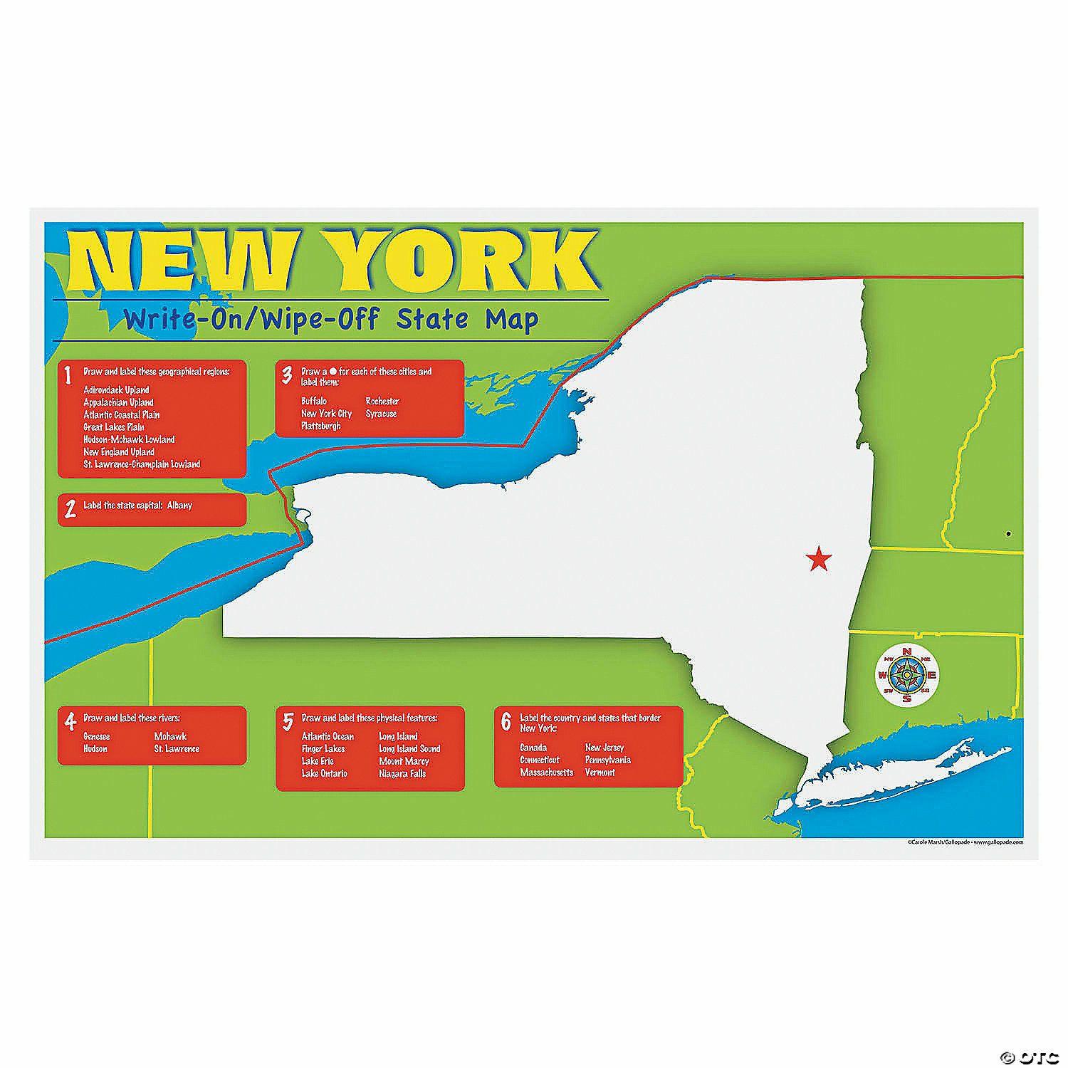 Social Studies | State Write-On Desk Mat – New York