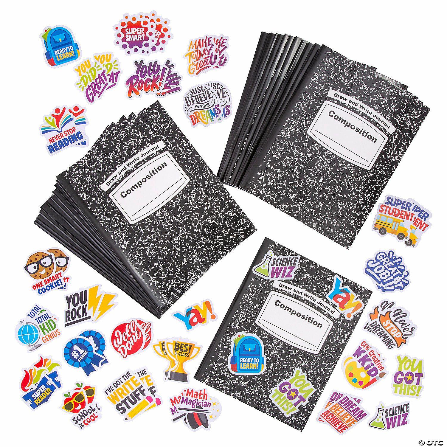 Stationery Kits | 274 Pc. Composition Book & Stickers Kit for 24