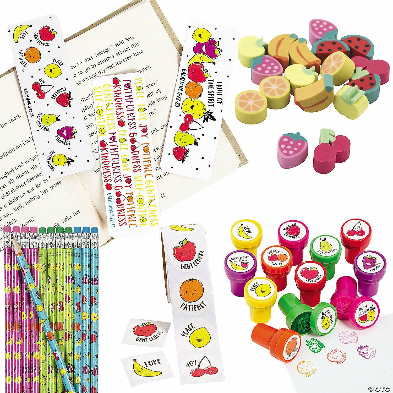 Stationery Kits | Bulk 544 Pc. Fruit of the Spirit Handout Assortment Kit for 48