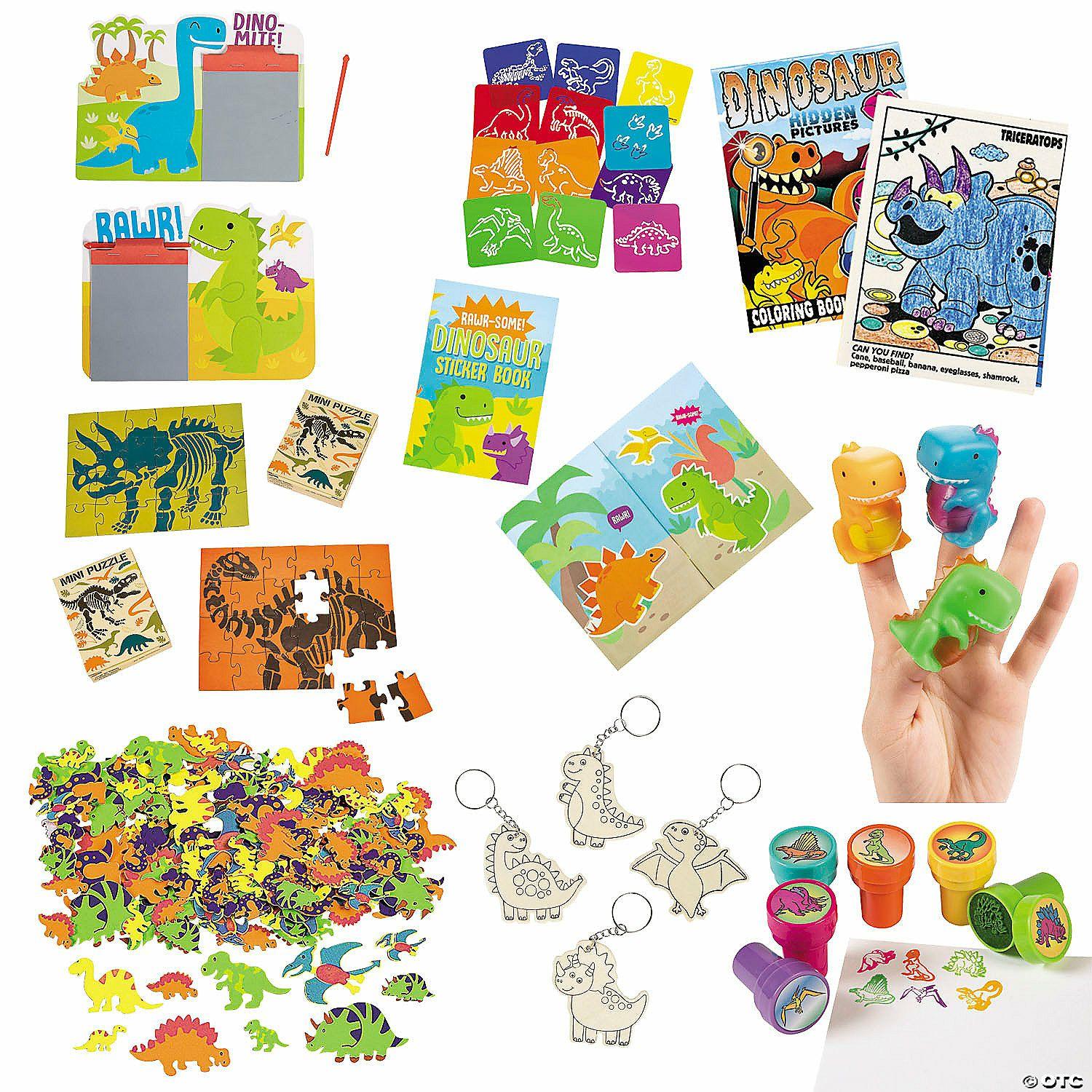 Stationery Kits | Bulk 656 Pc. Dinosaur Boredom Buster Kit