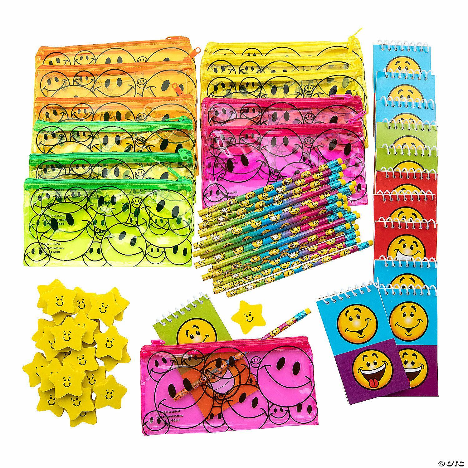 Stationery Kits | Bulk 72 Pc. Smile Stationery Set with Pencil Case Kit