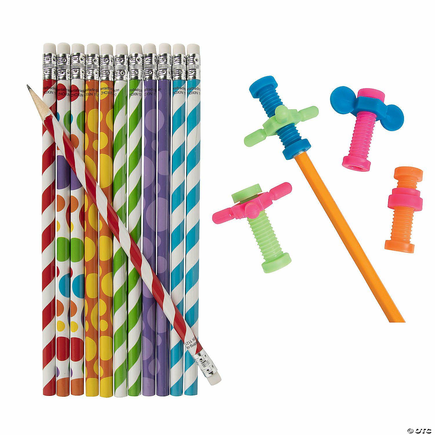 Stationery Kits | Bulk 96 Pc. Pencils with Fidget Toppers Handout Kit for 48