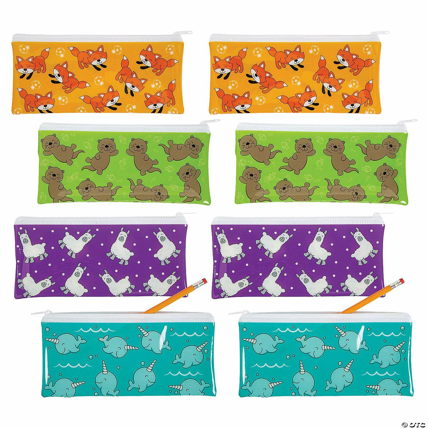 Stationery Kits | Bulk Trendy Animal Pencil Cases – 48 Pc.