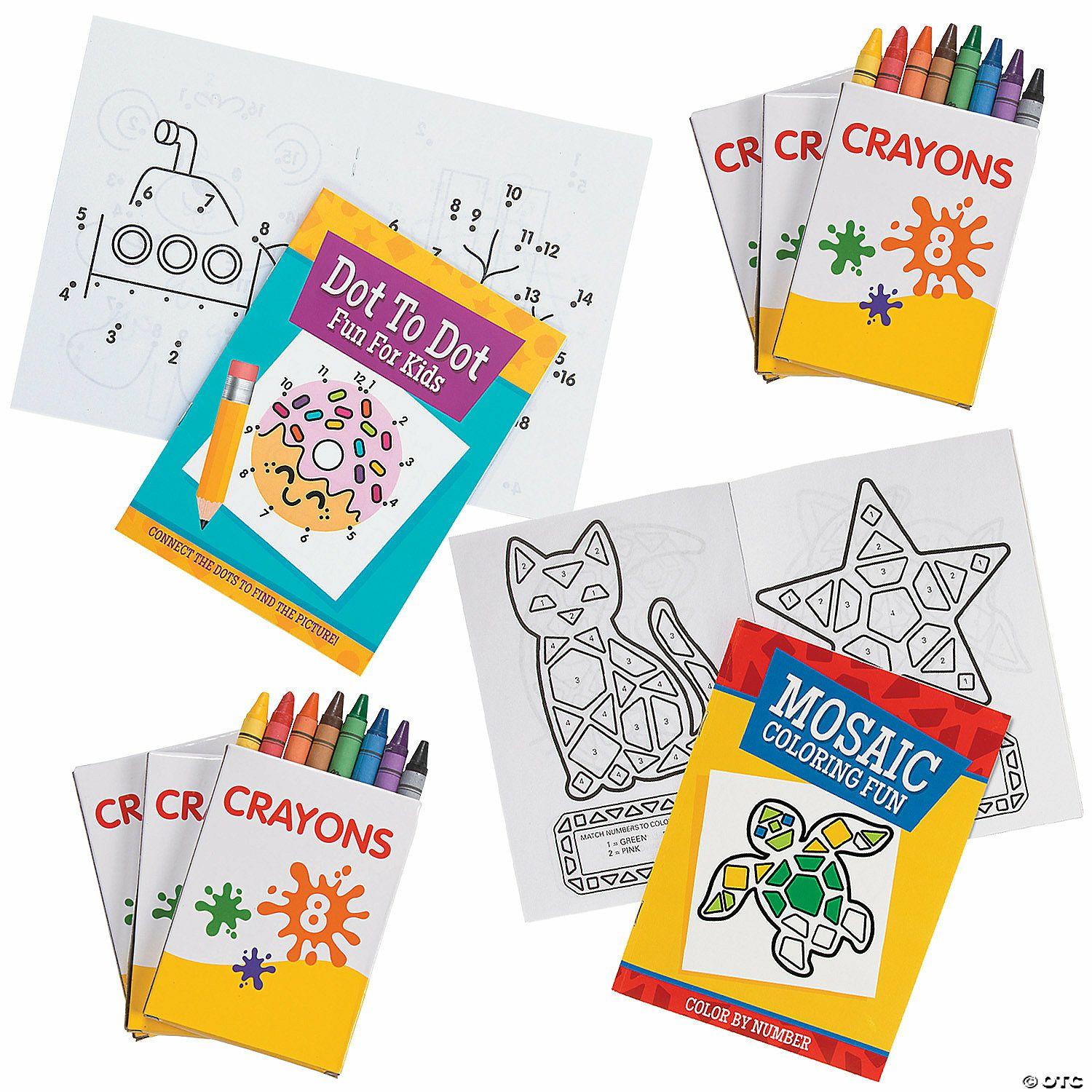 Stationery Kits | Classroom Activity Books with Crayons Kit for 12