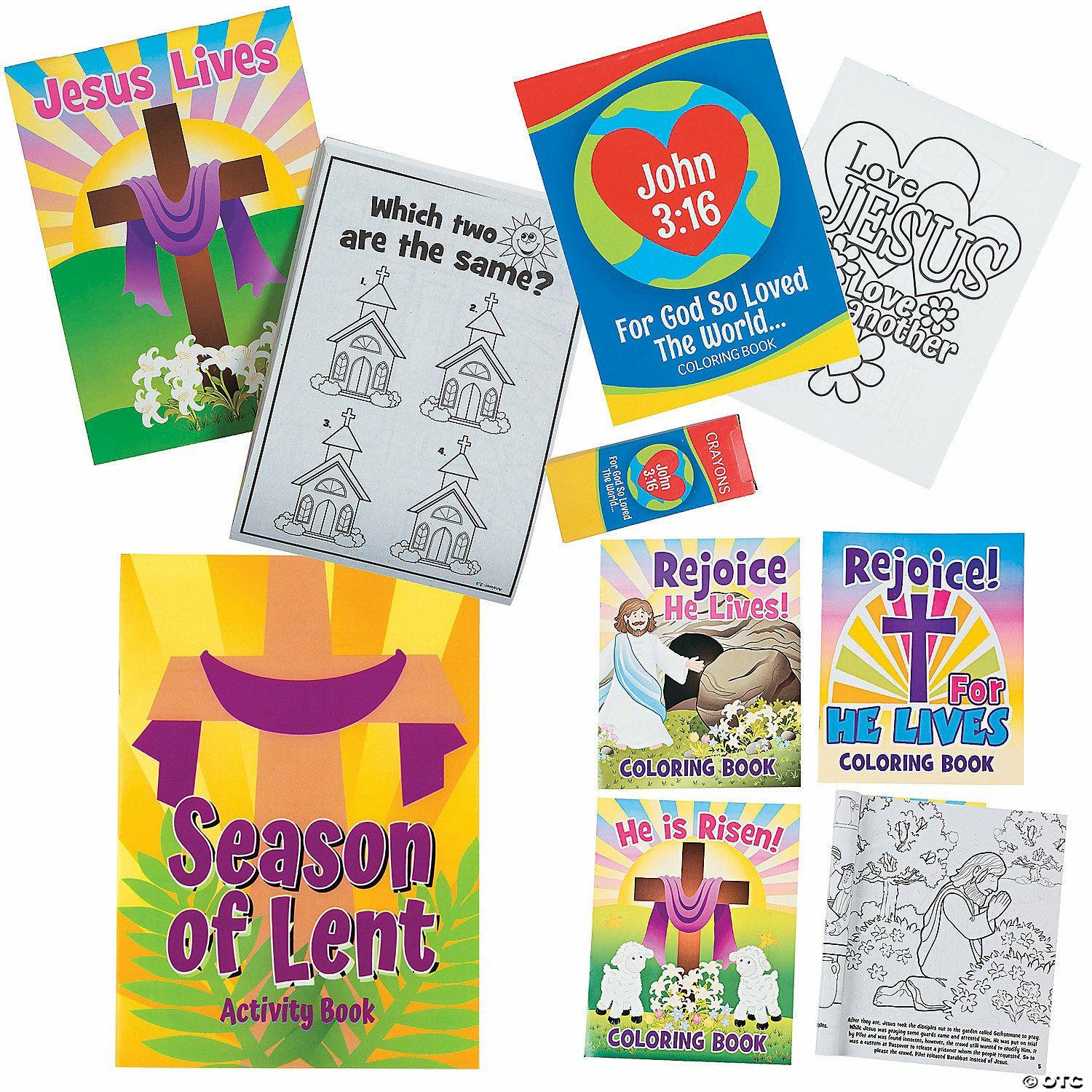 Stationery Kits | Religious Easter Activity Book Assortment Kit for 12 – 48 Pc.