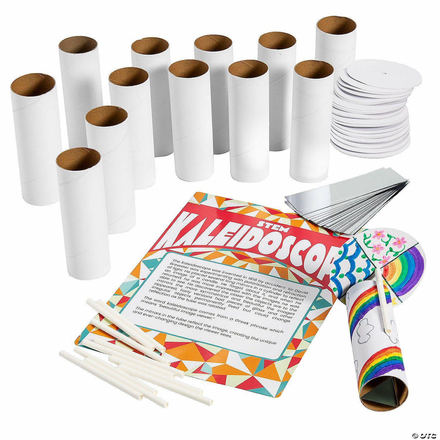 STEM Activities | 3 3/4″ x 5 1 4″ DIY STEAM Kaleidoscope Learning Activity Craft Kit – Makes 10