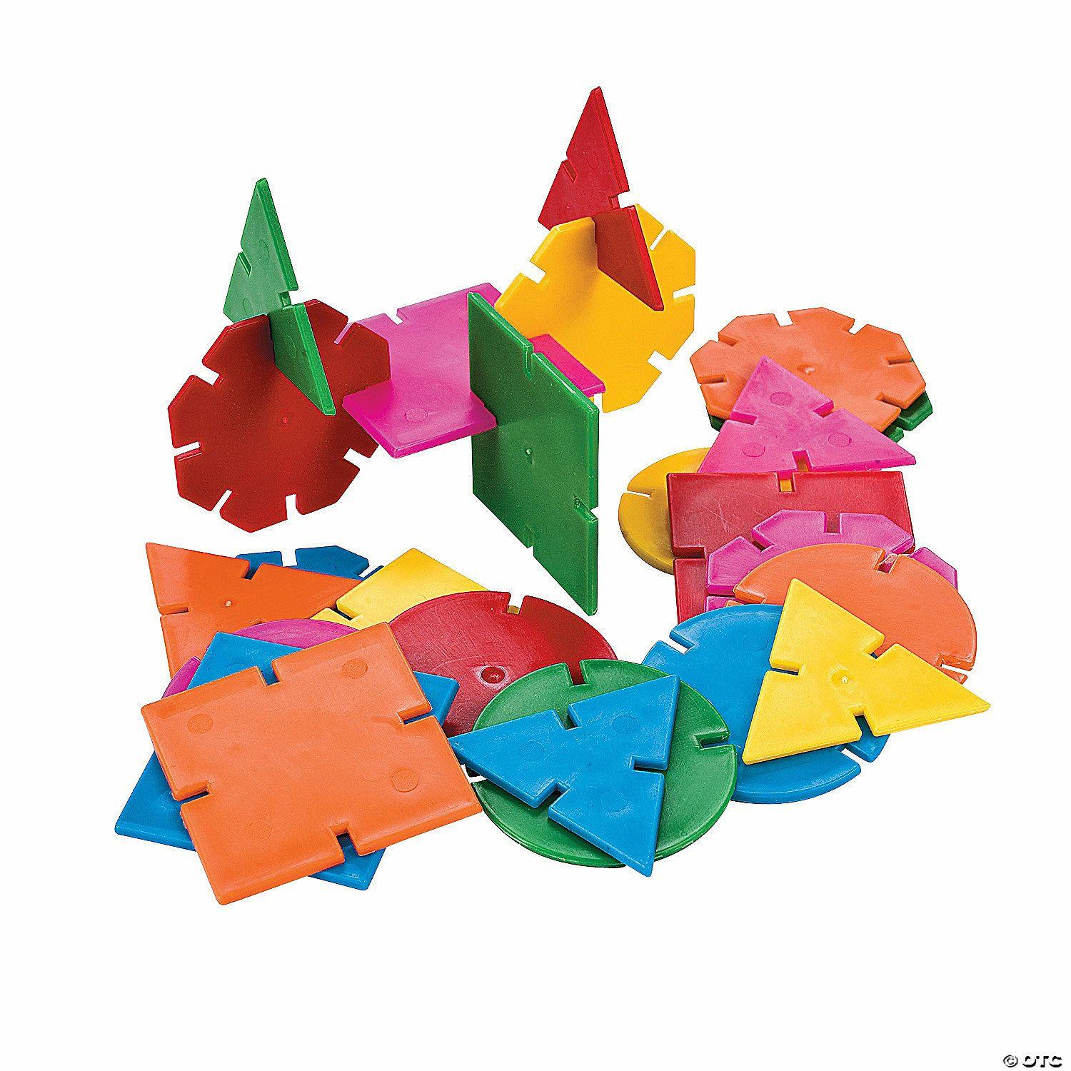 STEM Activities | Bulk 400 Pc. Geometric Connecting Shapes Building Blocks Set