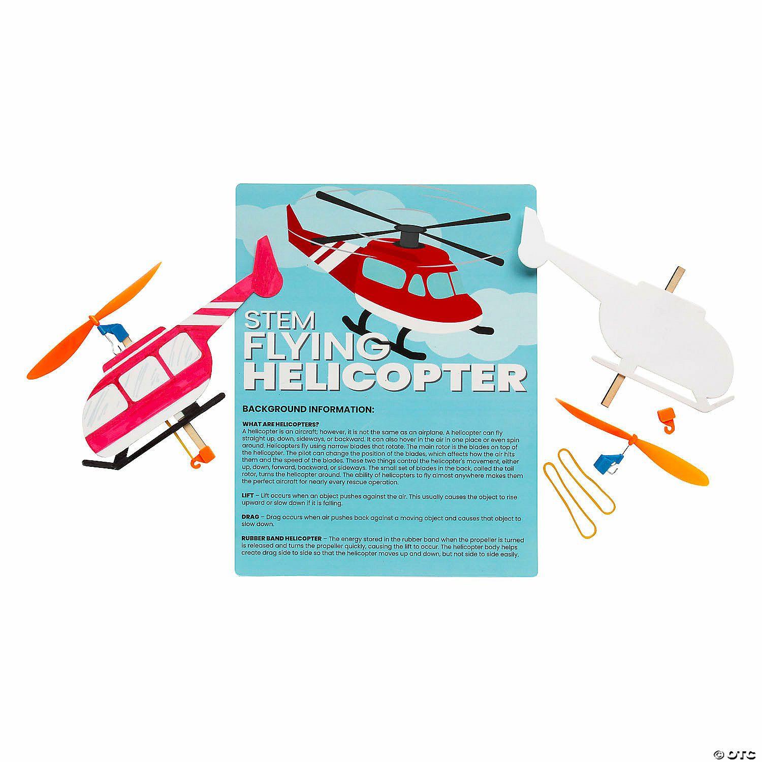 STEM Activities | STEAM Flying Helicopter Activity Learning Challenge Craft Kit – Makes 12