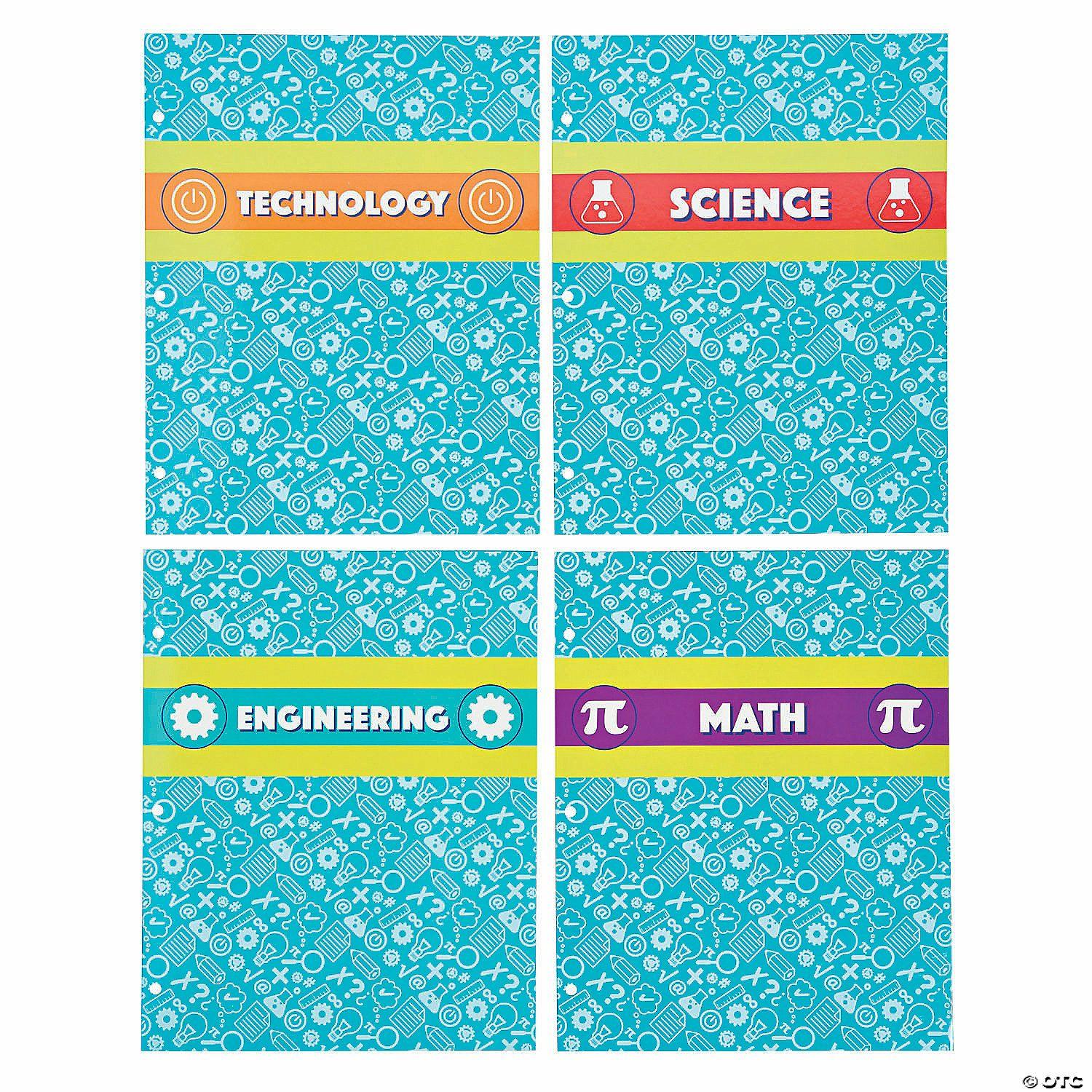 STEM Activities | STEM 3-Hole Pocket Folders – 12 Pc.