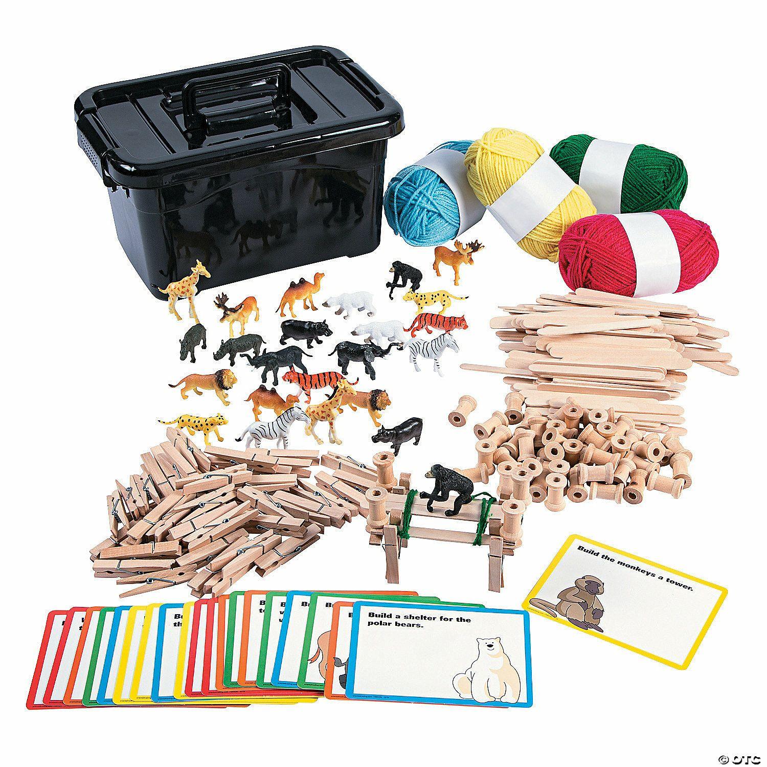 STEM Activities | STEM Zoo Structure Building Activity Learning Challenge Kit – 299 Pc.