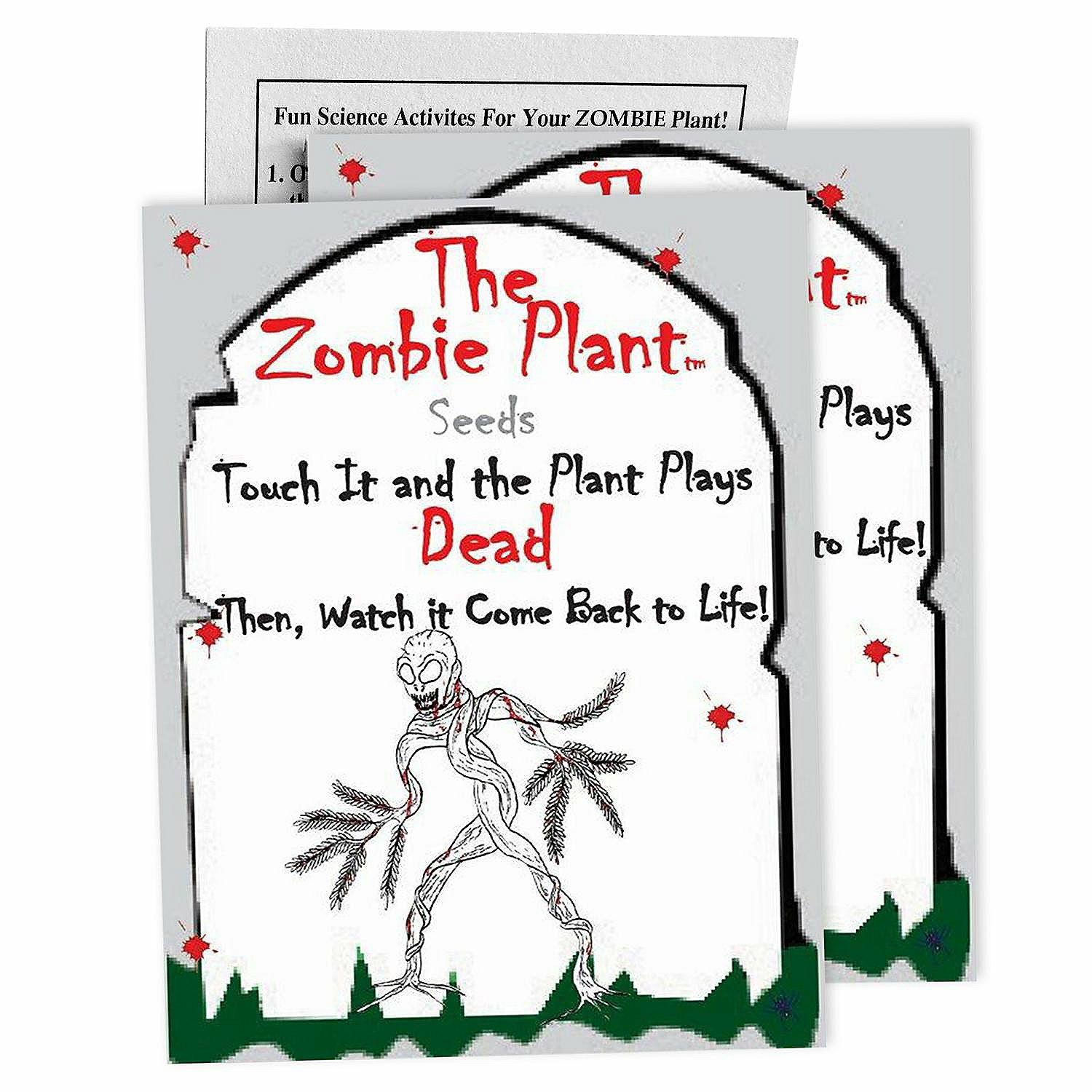 STEM Activities | Zombie Plant Seed Packets (Set of 2) – It Plays Dead When You Touch It! Great Zombie Party Giveaway!