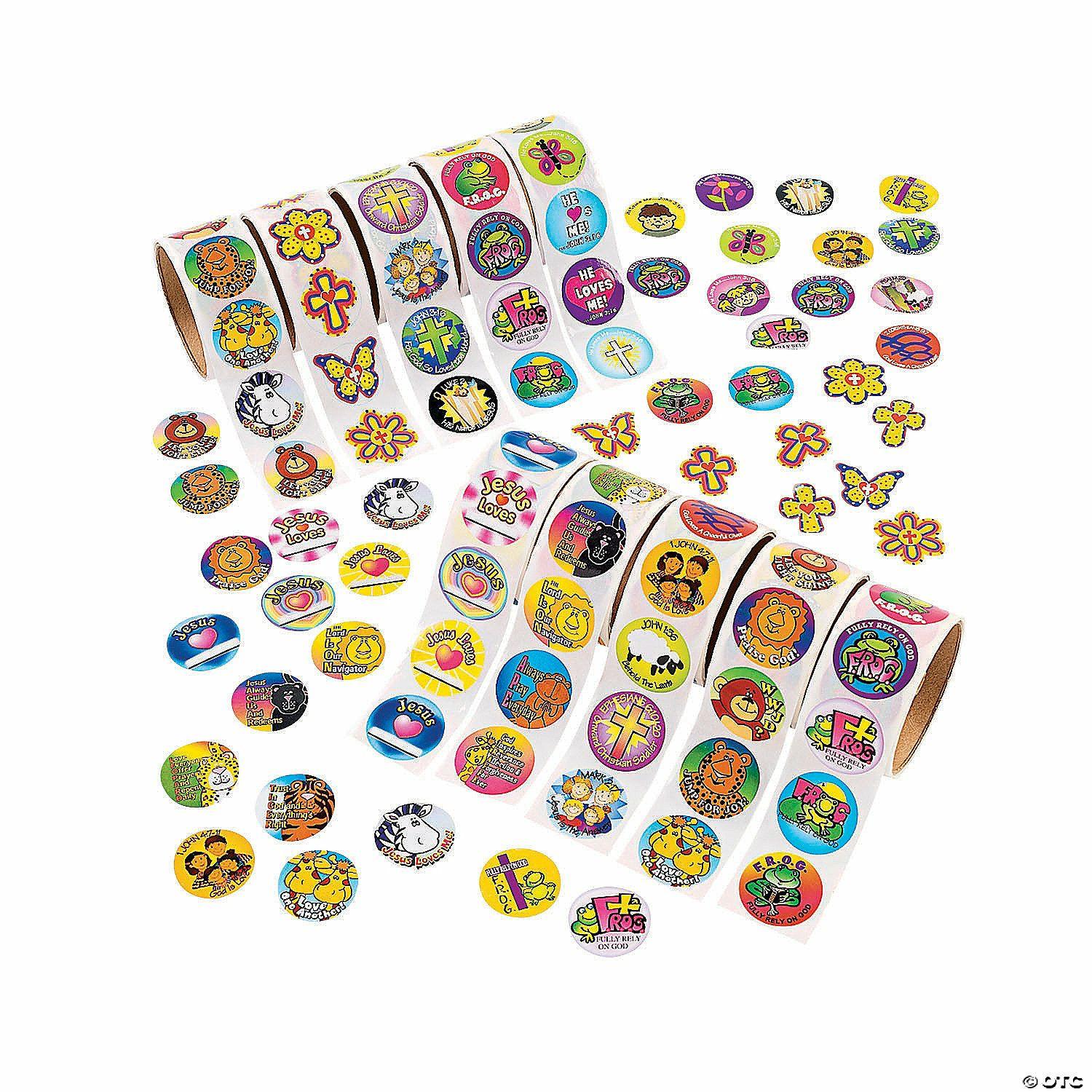 Stickers | Bulk Religious Rolls of Stickers Assortment – 1000 Pc.