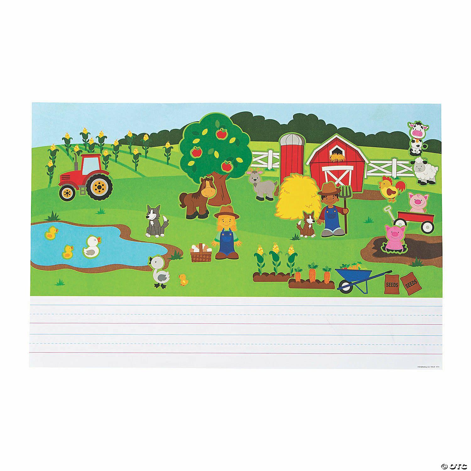 Stickers | Create & Write Farm Giant Sticker Scenes – 12 Pc.