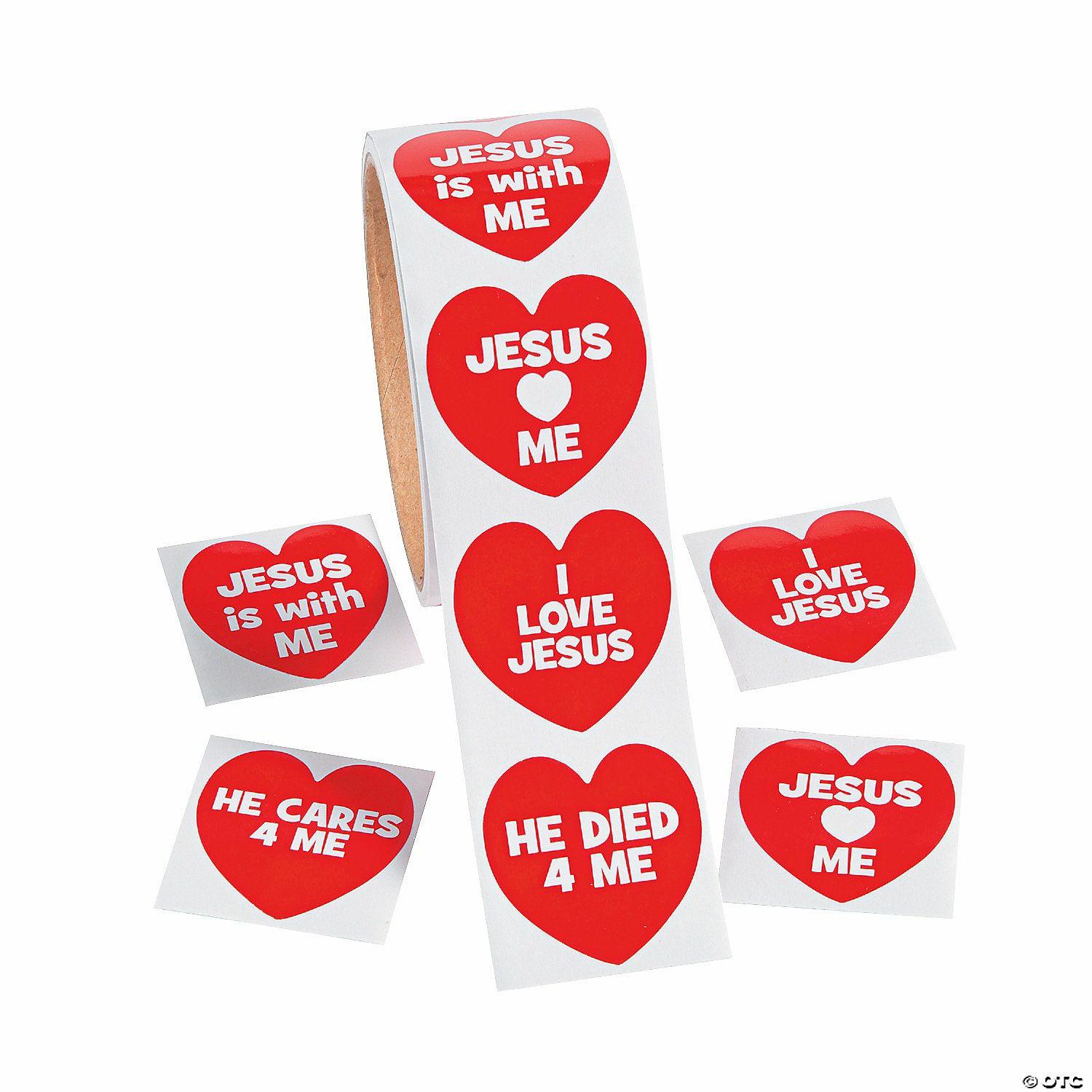 Stickers | Jesus Loves Me Sticker Roll – 100 Pc.