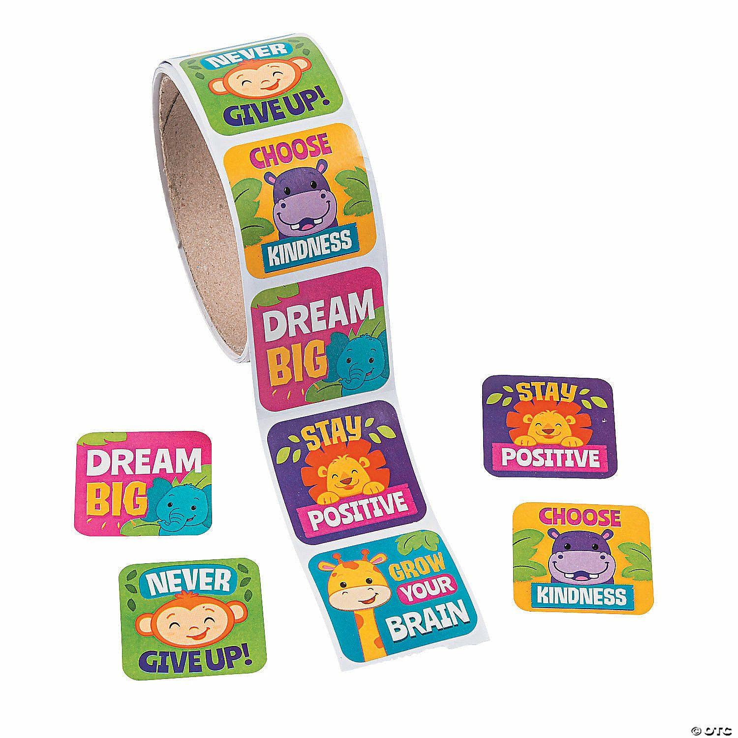 Stickers | Jungle Motivational Sticker Roll – 100 Pc.