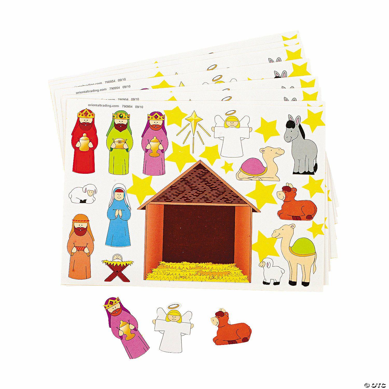 Stickers | Nativity Scene Stickers – 12 Pc.