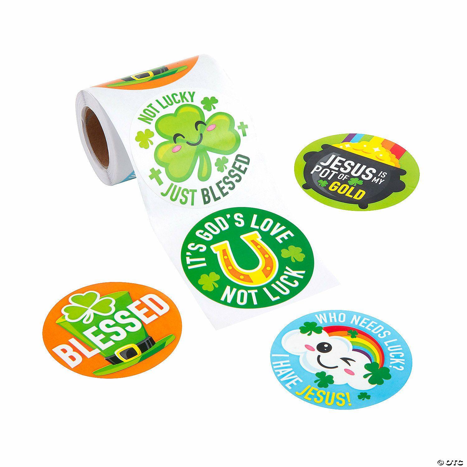 Stickers | Religious St. Patrick&’s Day Sticker Roll – 100 Pc.