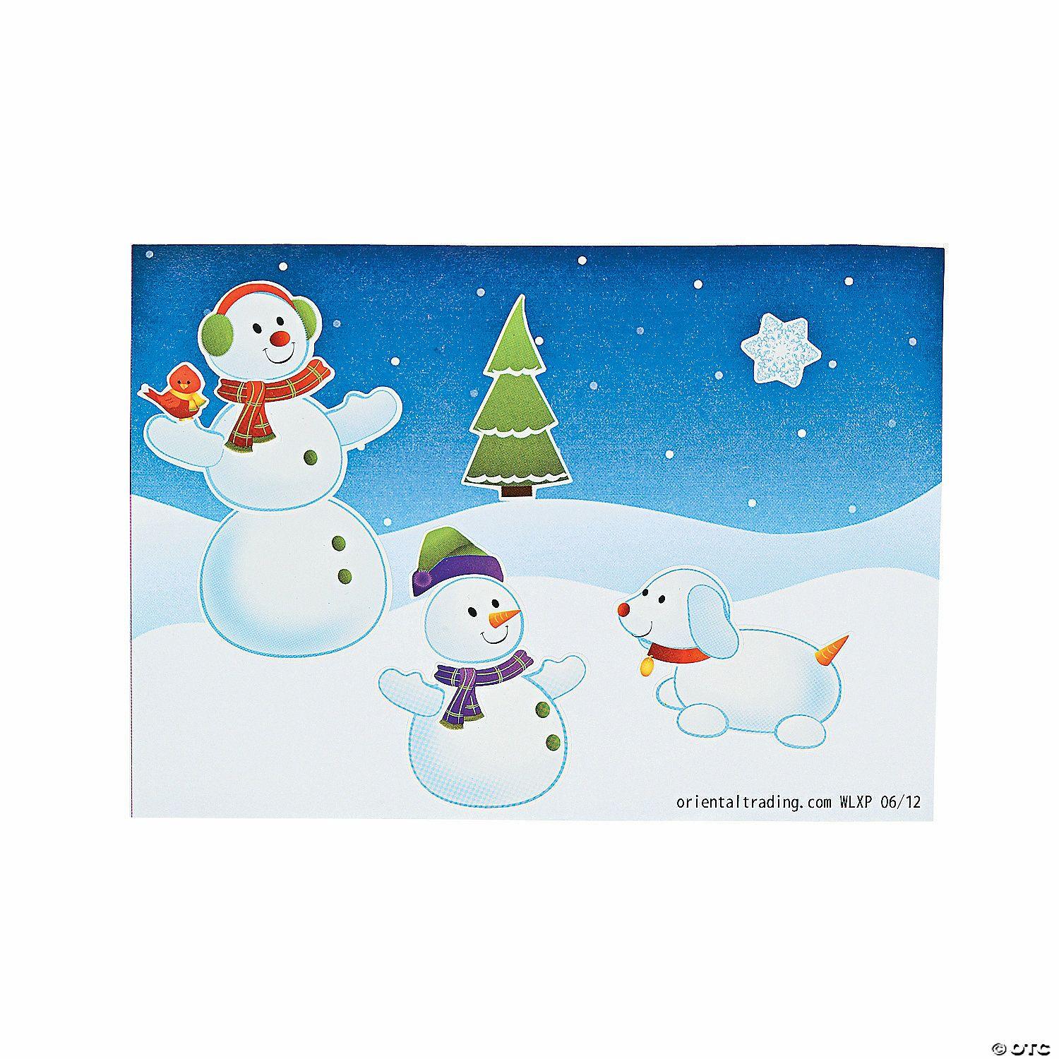 Stickers | Snowman Mini Sticker Scenes – 12 Pc.