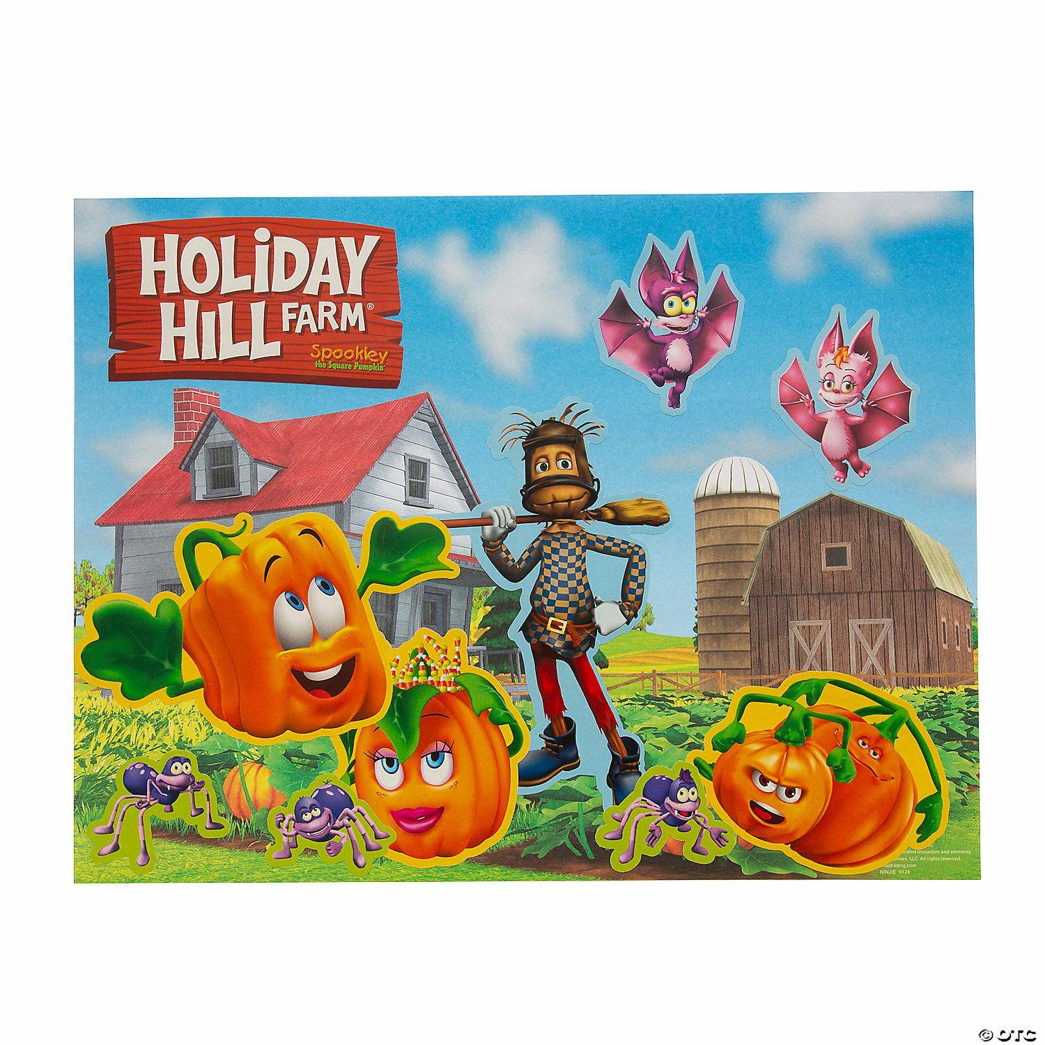 Stickers | Spookley the Square Pumpkin™ Holiday Hill Farm Sticker Scenes – 12 Pc.