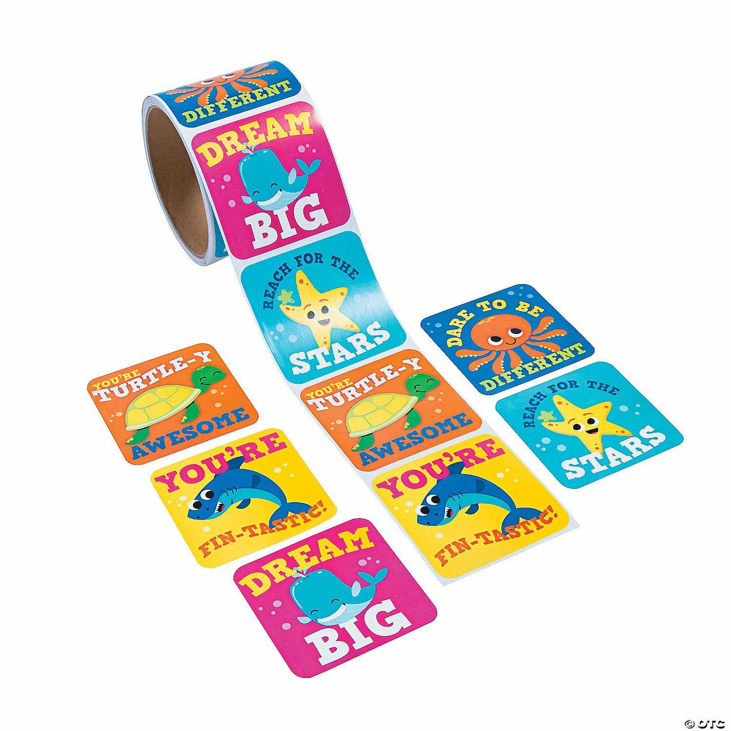 Stickers | Under the Sea Jumbo Roll Stickers – 100 Pc.