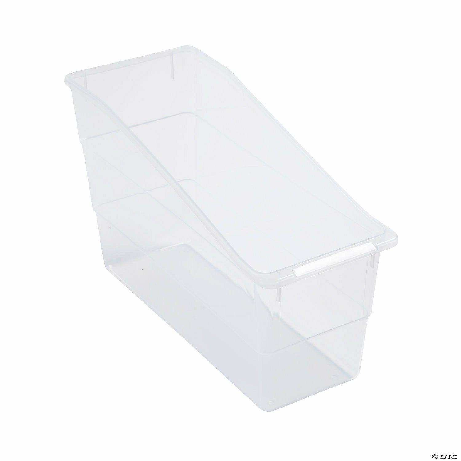 Storage | 3 1/2″ x 10 1 2″ Clear Classroom Plastic Book Organizers – 6 Pc.