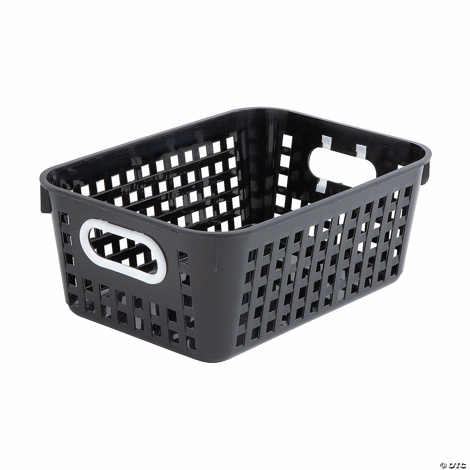 Storage | Black Classroom Storage Tall Baskets with Handles – 6 Pc.