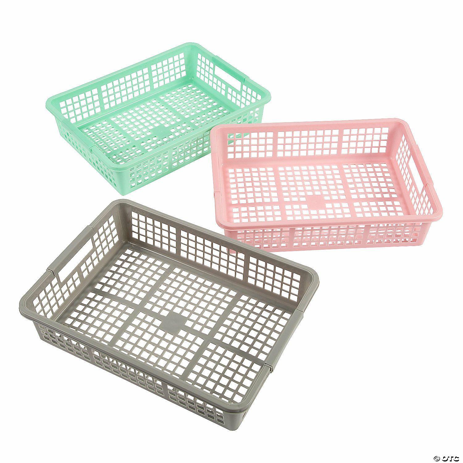 Storage | Pastel Classroom Storage Baskets with Handles – 6 Pc.