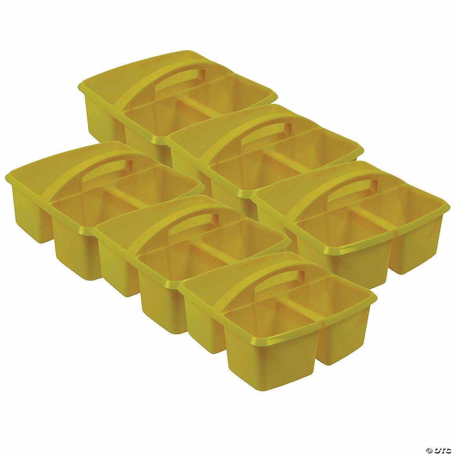 Storage | Romanoff Small Utility Caddy, Yellow, Pack of 6