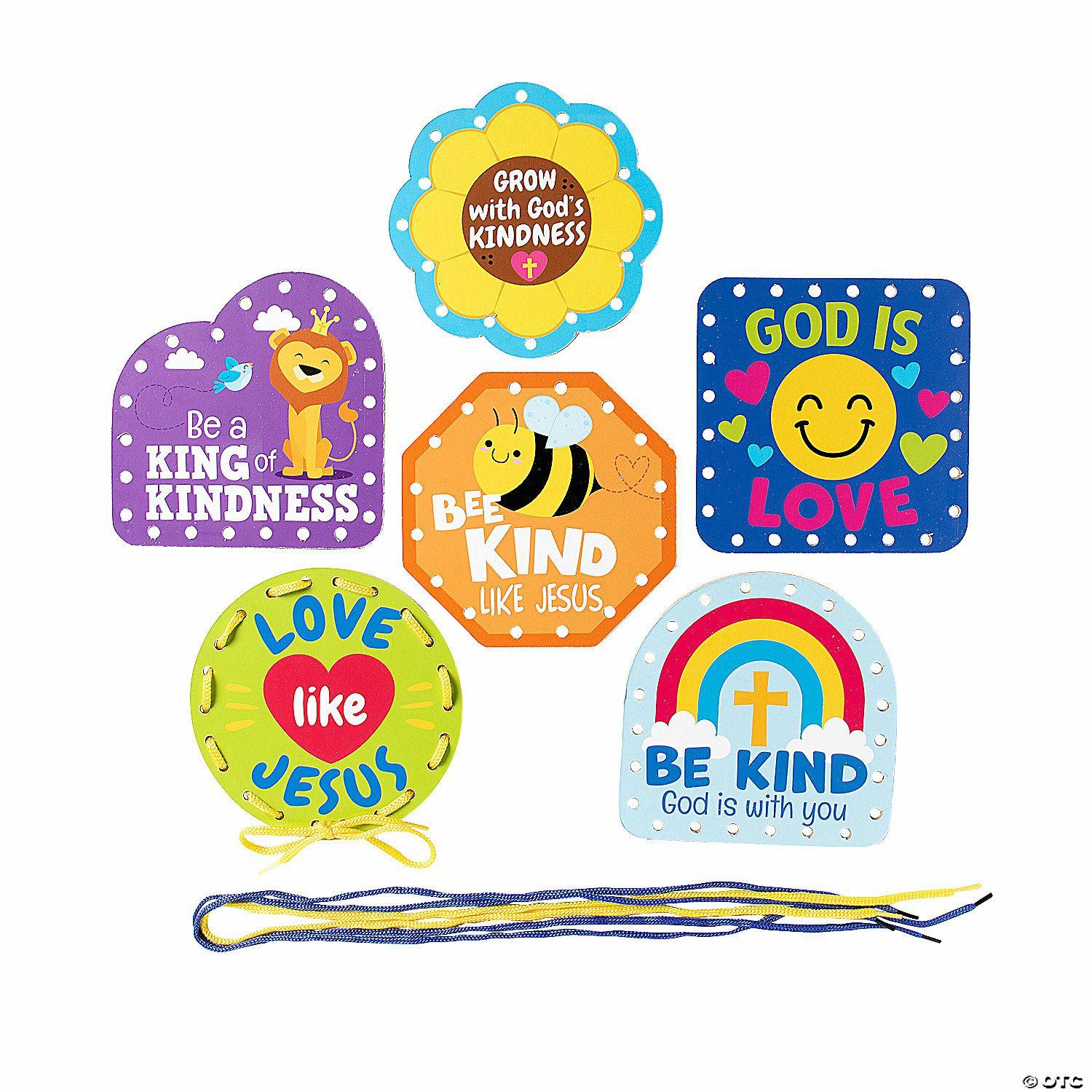 Teacher Supplies | Be Kind Lacing Cards – 24 Pc.