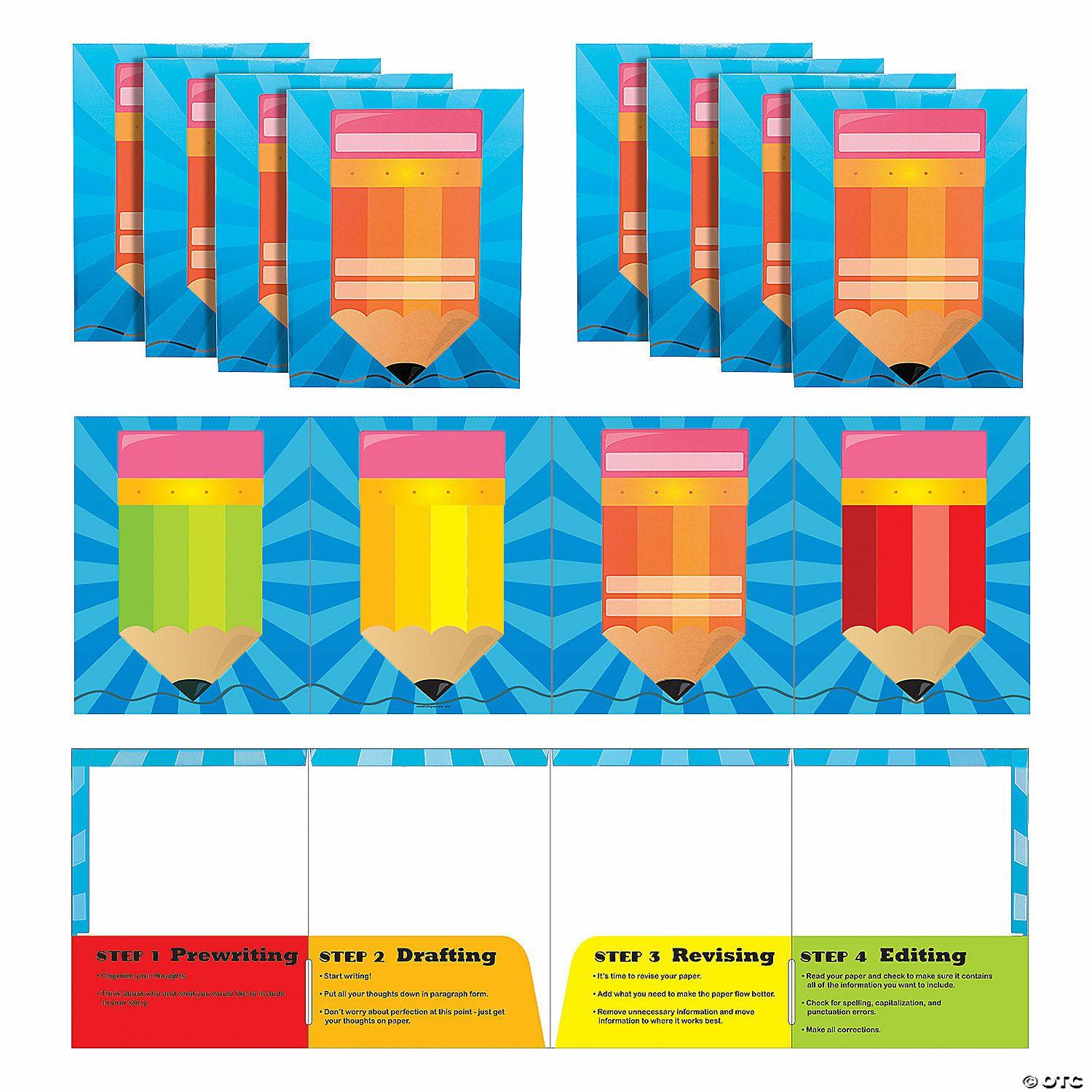 Teacher Supplies | Bulk 48 Pc. Writing Process Pocket Folders