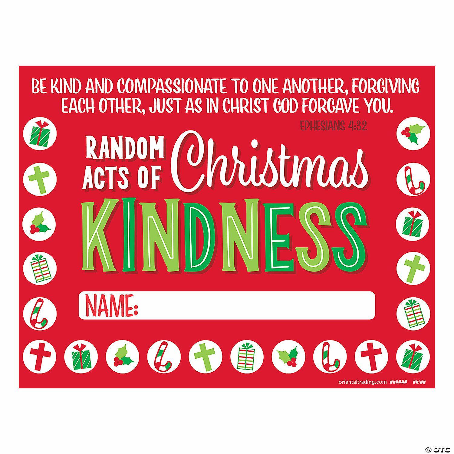 Teacher Supplies | Christmas Kindness Punch Cards – 30 Pc.