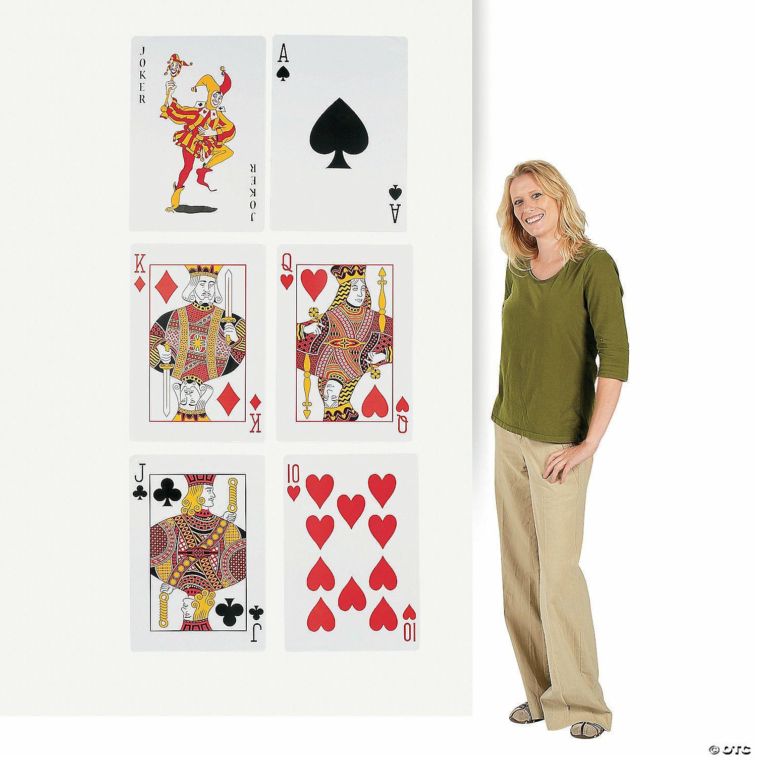 Wall Decorations | 16 1/2″ x 24″ Playing Card Cardstock Cutouts – 6 Pc.