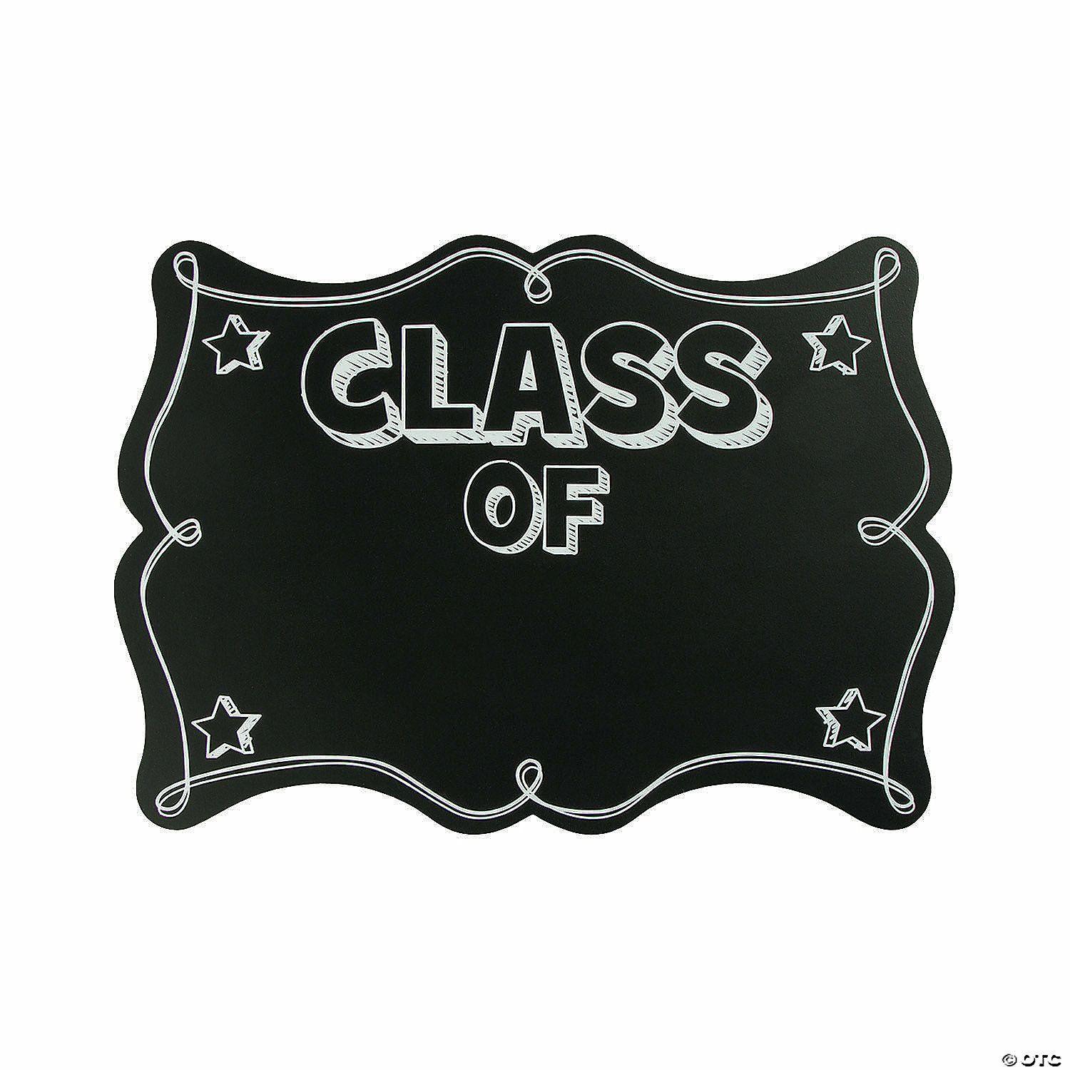 Wall Decorations | 18″ x 12 3 4″ Graduation Class Year Black Wood Chalkboard Sign