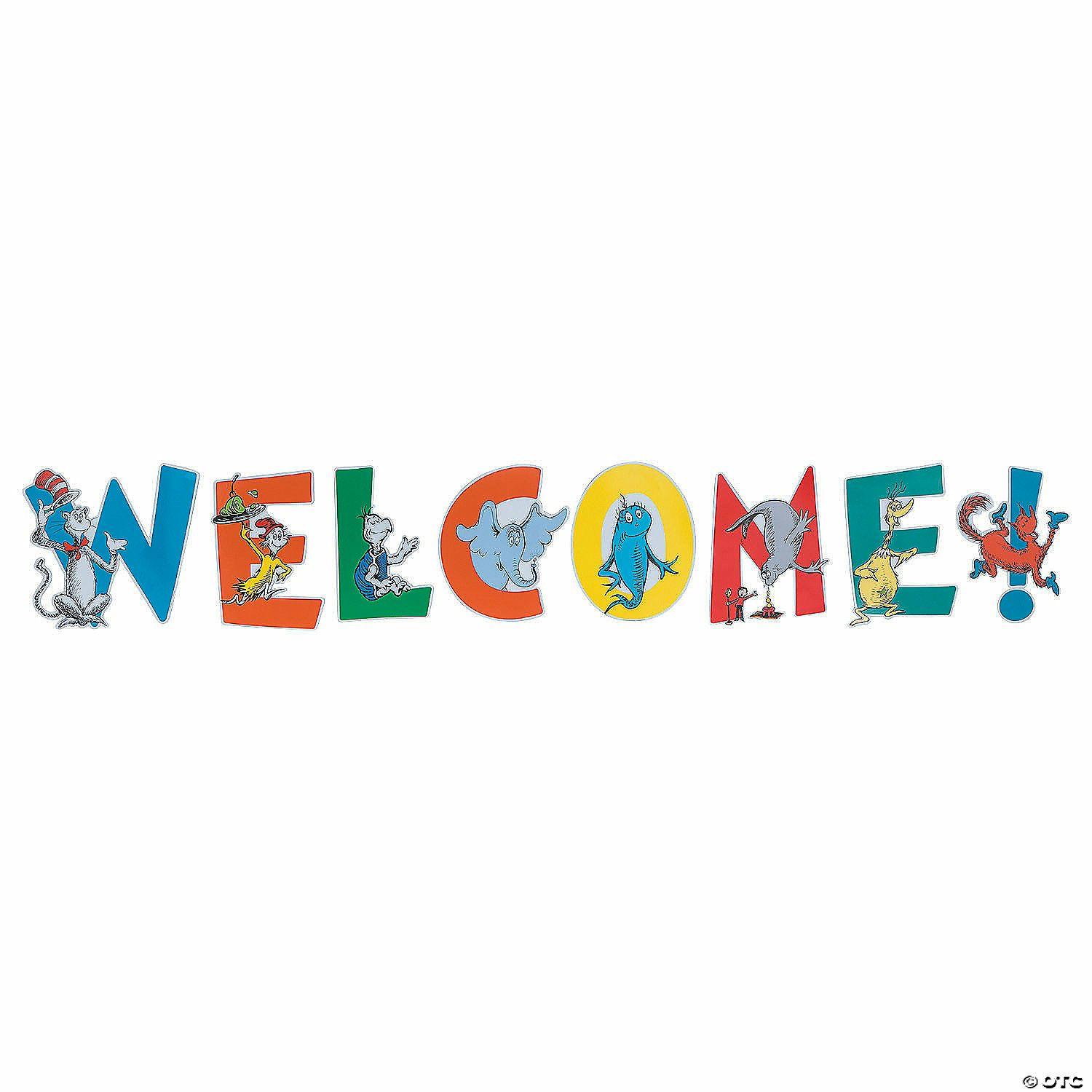 Wall Decorations | 8 1/4″ – 14 1 2″ Cardstock Welcome Letters Banner