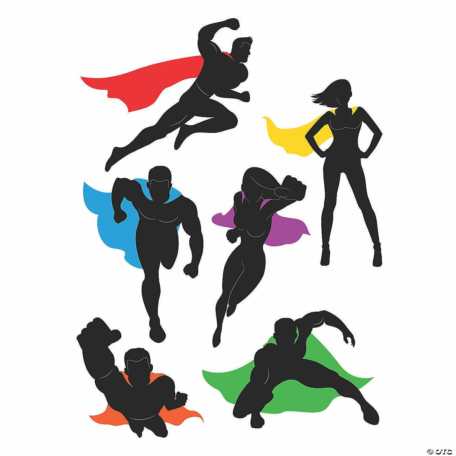 Wall Decorations | Comic Superhero Paper Cutouts – 6 Pc.