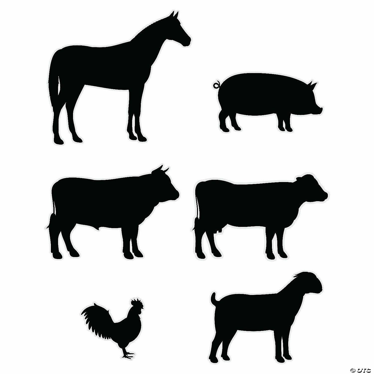 Wall Decorations | County Fair Animal Silhouette Cutouts – 6 Pc.