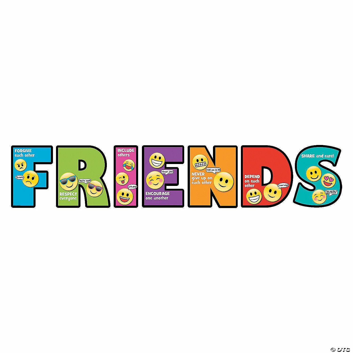 Wall Decorations | Jumbo How to Be a Friend Letter Cutouts – 7 Pc.